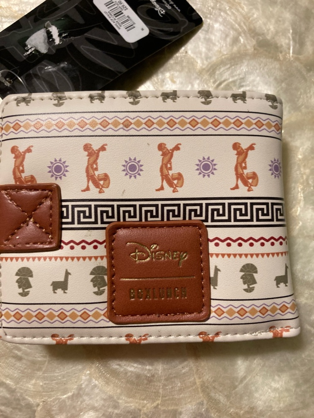 Disney Cream Wallet with Brown Accents & Multicolor Tribal Print